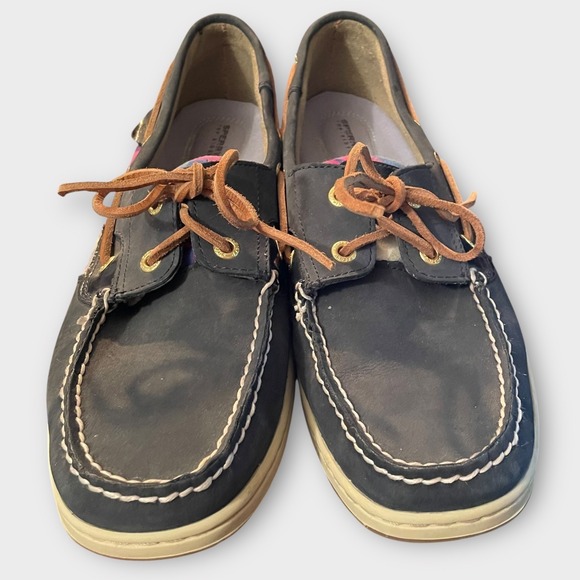 Sperry Top-Sider Plaid Bluefish Boat Shoes Leather Upper Plaid Accent Women's 11 - Picture 2 of 7